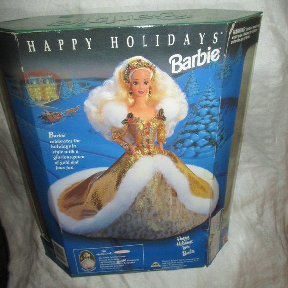 1994 RARE FACTORY MISPRINT Happy Holidays Special Edition BARBIE Doll - Picture 2 of 3